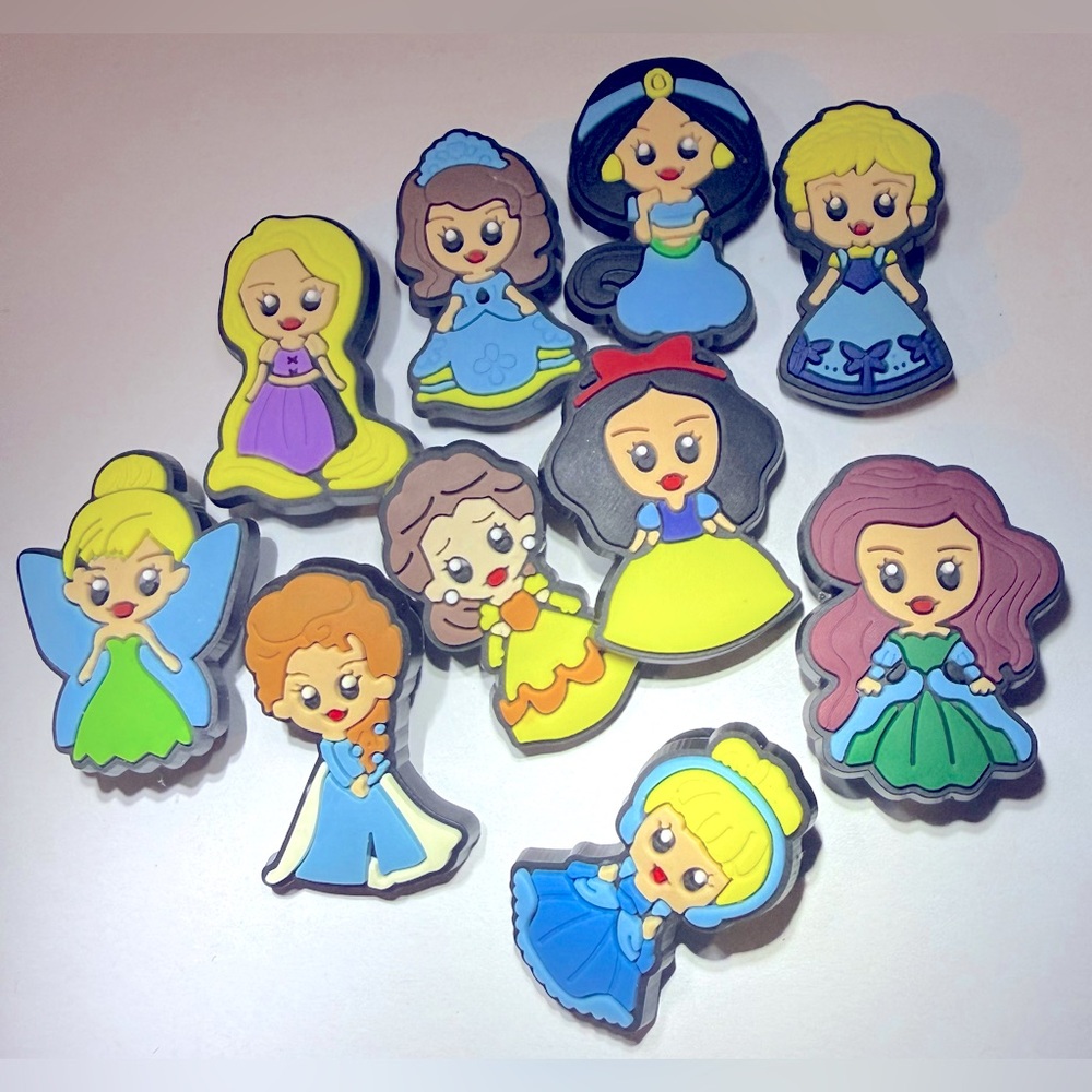 10 Baby Princess Croc Charms Shoe Charm Jibbit Disney Croc Charms